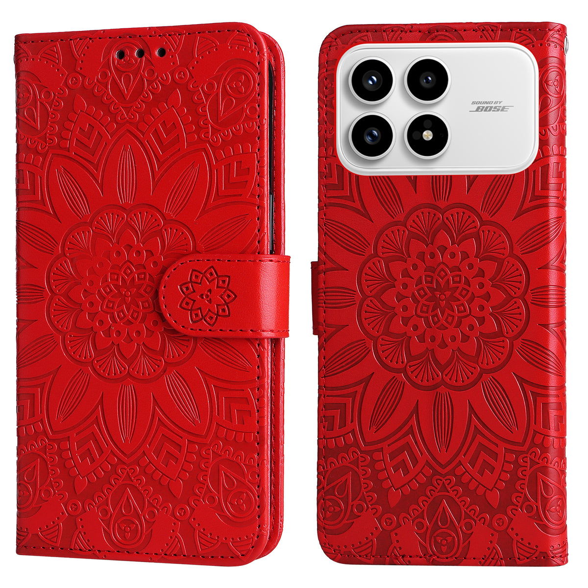For Xiaomi Redmi K90 5G / Poco F8 Pro 5G Case Sunflower Imprint Leather Wallet Phone Cover