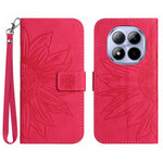 For Xiaomi Poco M8 Pro 5G / Redmi Note 15 Pro+ 5G (Global) Case Sunflower Imprint Leather Wallet Phone Cover with Wrist Strap