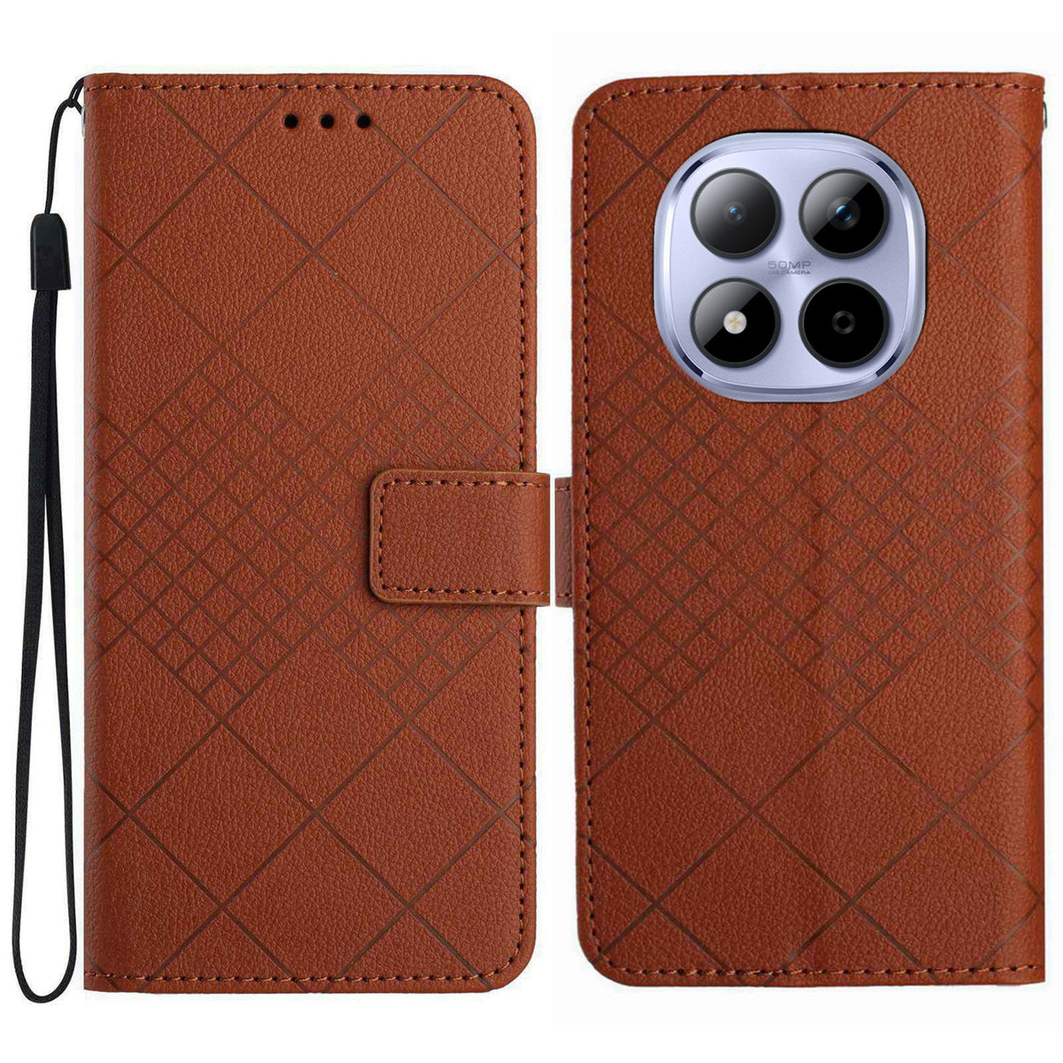 Xiaomi Poco M8 Pro 5G / Redmi Note 15 Pro+ 5G (Global) Plånboksfodral med tryck, PU-läder, Flip-Folio-fodral
