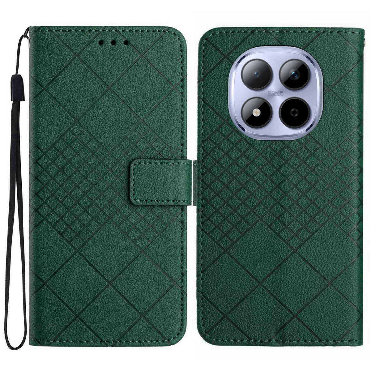 For Xiaomi Poco M8 Pro 5G / Redmi Note 15 Pro+ 5G (Global) Case Wallet Imprint PU Leather Flip Folio Phone Cover