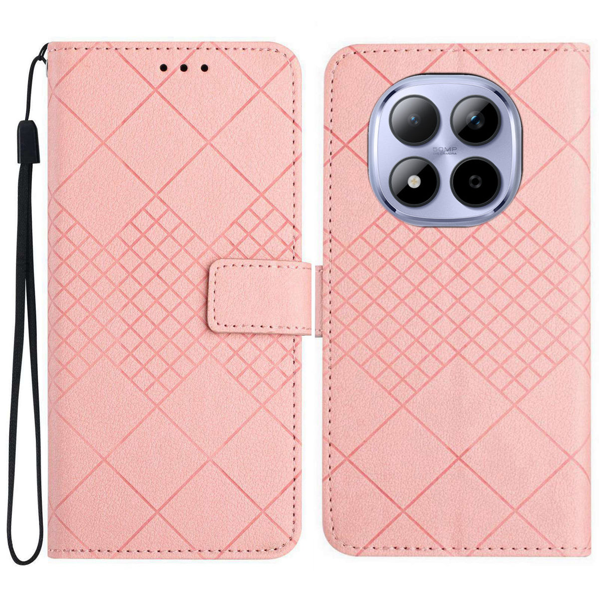 For Xiaomi Poco M8 Pro 5G / Redmi Note 15 Pro+ 5G (Global) Case Wallet Imprint PU Leather Flip Folio Phone Cover