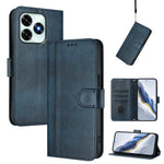 For Honor X5c 4G / Honor X5c Plus 4G Cases Wallet Stand Retro Texture Leather Phone Cover with Lanyard