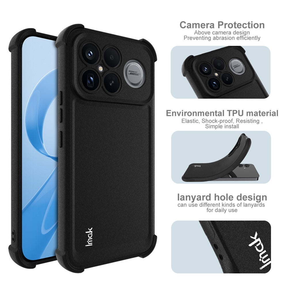 IMAK För Xiaomi Poco F8 Ultra / Redmi K90 Pro Max 5G Skal TPU mobilskydd Airbag Stötsäkert Skydd