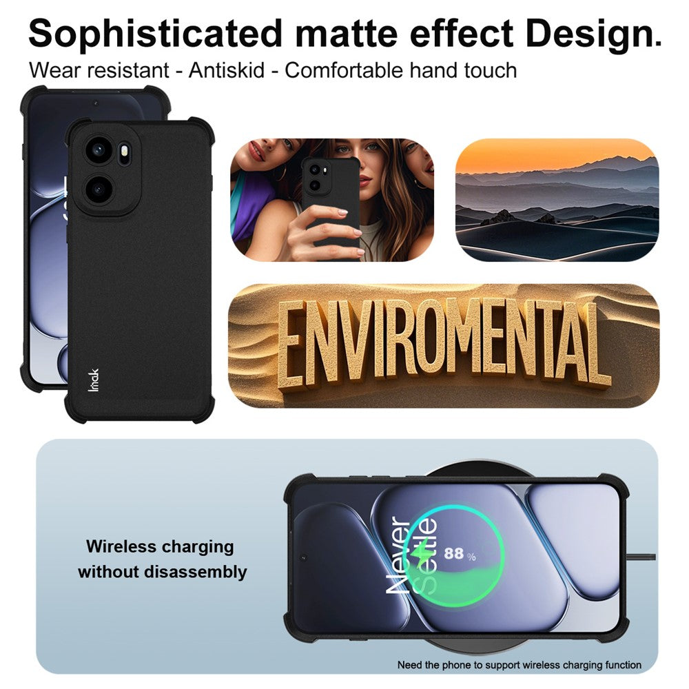 IMAK til OnePlus Ace 6T 5G / Ace 6 5G / 15R 5G TPU-mobilcover med Airbag, stødsikker og beskyttende