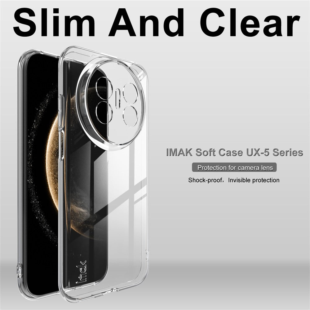 IMAK UX-5-serien för Huawei Mate 70 Air, genomskinligt TPU-mobilskal, skyddande mobilfodral