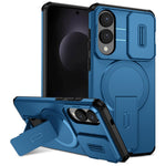 For Samsung Galaxy S25 Edge Magnetic Case Kickstand Camera Slider PC + TPU Phone Cover