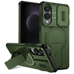 For Samsung Galaxy S25 Edge Magnetic Case Kickstand Camera Slider PC + TPU Phone Cover