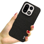 IMAK Ruiyi Series for OnePlus 15 5G Case Fabric Texture Leather + PC Phone Back Cover