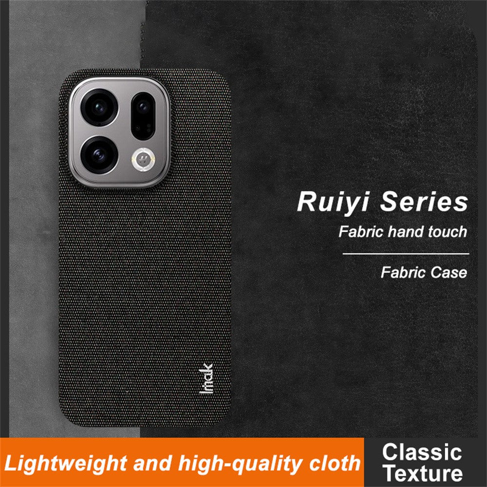 IMAK Ruiyi Series for Oppo Find X9 5G Case Fabric Texture Leather + PC Phone Back Cover