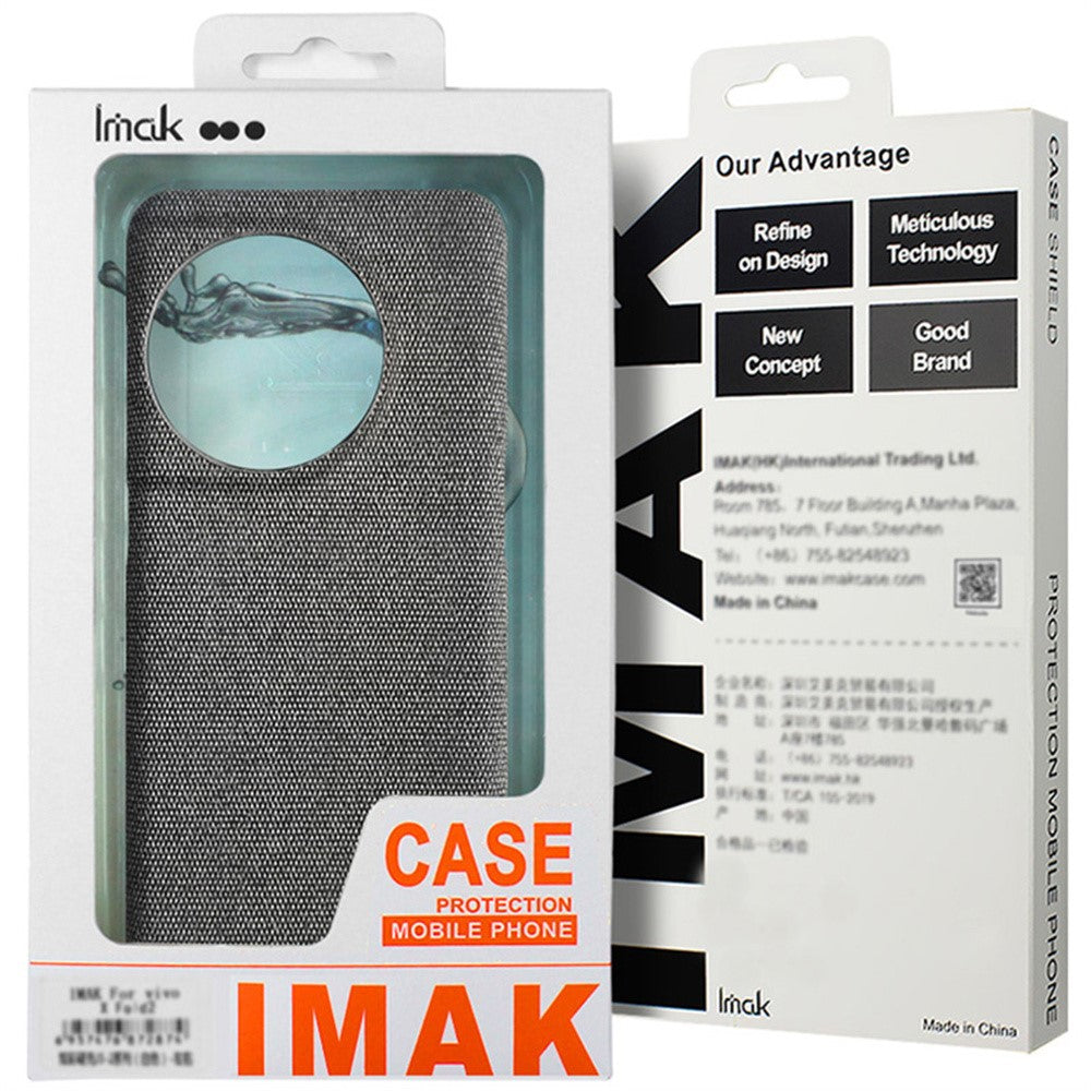 IMAK Ruiyi Series for Oppo Find X9 5G Case Fabric Texture Leather + PC Phone Back Cover