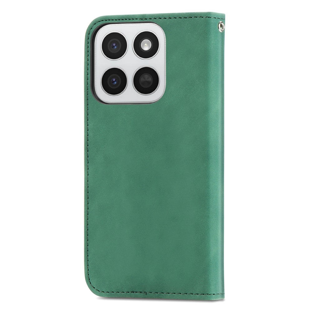 Lædercover til Honor 400 Smart 5G / 400 Smart 4G / X7d 4G / X7d 5G med kortholder magnetisk absorberende telefoncover