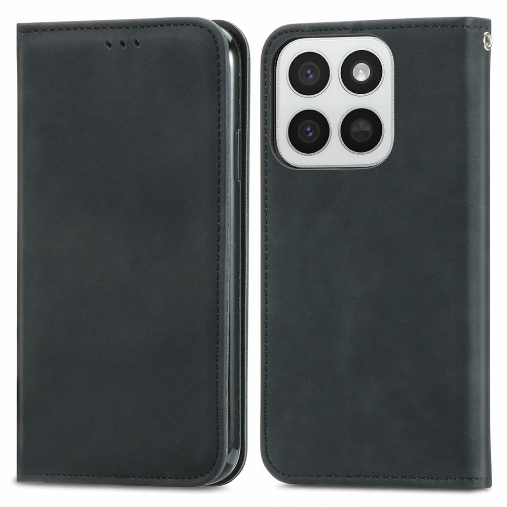 Lædercover til Honor 400 Smart 5G / 400 Smart 4G / X7d 4G / X7d 5G med kortholder magnetisk absorberende telefoncover