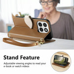 Stand Case for Honor 400 Smart 5G  /  400 Smart 4G  /  X7d 4G  /  X7d 5G Leaf Shape Magnetic Clasp Leather Phone Cover with Hand Strap