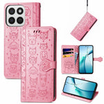 Phone Case for Honor 400 Smart 5G  /  400 Smart 4G  /  X7d 4G  /  X7d 5G Flip Wallet Leather Phone Cover with Cute Cat Dog Pattern