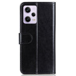 For Xiaomi Redmi Note 12 Pro 5G Crazy Horse Texture PU Leather Magnetic Clasp Cell Phone Cover with Wallet Stand