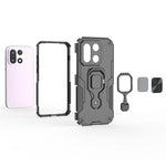For OnePlus 15 5G Case Rotatable Ring Kickstand PC + TPU Shockproof Phone Cover