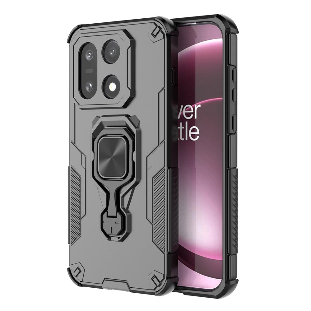 For OnePlus 15 5G Case Rotatable Ring Kickstand PC + TPU Shockproof Phone Cover