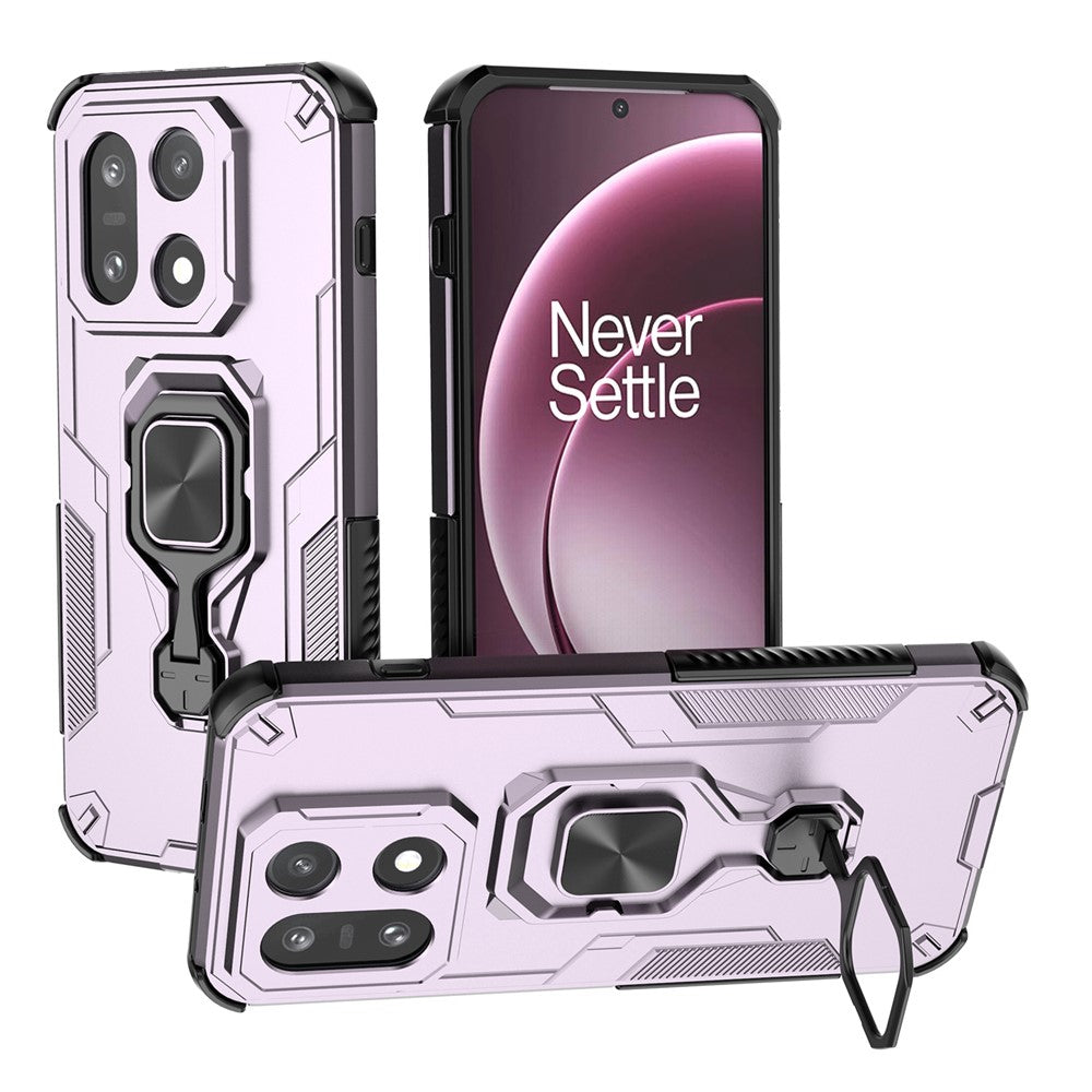 For OnePlus 15 5G Case Rotatable Ring Kickstand PC + TPU Shockproof Phone Cover