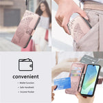 Telefoncover til Honor 400 Smart 5G / 400 Smart 4G / X7d 4G / X7d 5G med rem, sommerfuglemønster, PU-læder, tegnebogstelefoncover