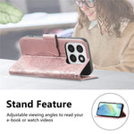 Phone Case for Honor 400 Smart 5G  /  400 Smart 4G  /  X7d 4G  /  X7d 5G with Strap Butterfly Pattern PU Leather Wallet Phone Cover