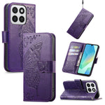 Phone Case for Honor 400 Smart 5G  /  400 Smart 4G  /  X7d 4G  /  X7d 5G with Strap Butterfly Pattern PU Leather Wallet Phone Cover