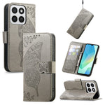 Phone Case for Honor 400 Smart 5G  /  400 Smart 4G  /  X7d 4G  /  X7d 5G with Strap Butterfly Pattern PU Leather Wallet Phone Cover