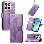Phone Case for Honor 400 Smart 5G  /  400 Smart 4G  /  X7d 4G  /  X7d 5G with Strap Butterfly Pattern PU Leather Wallet Phone Cover