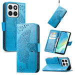 Telefoncover til Honor 400 Smart 5G / 400 Smart 4G / X7d 4G / X7d 5G med rem og sommerfuglemønster i PU-læder tegnebogs-telefoncover