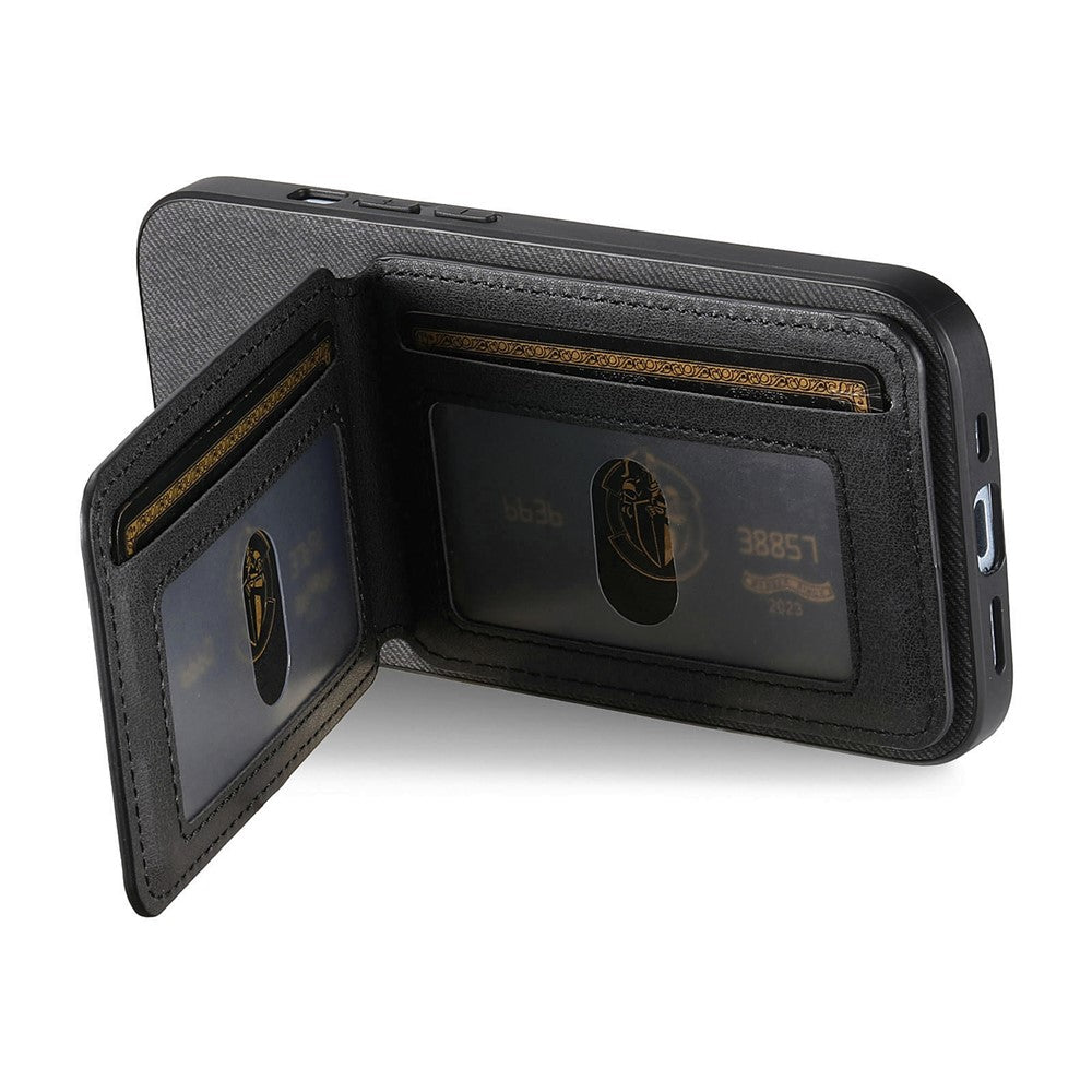 Phone Case for Honor 400 Smart 5G / 400 Smart 4G / X7d 4G / X7d 5G Cloth Texture Leather + PC + TPU RFID Blocking Phone Cover with Card Holder