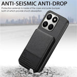 Phone Case for Honor 400 Smart 5G / 400 Smart 4G / X7d 4G / X7d 5G Cloth Texture Leather + PC + TPU RFID Blocking Phone Cover with Card Holder