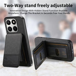 Telefoncover til Honor 400 Smart 5G / 400 Smart 4G / X7d 4G / X7d 5G i stoftekstur læder + PC + TPU RFID-blokerende telefoncover med kortholder