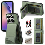 Phone Case for Honor 400 Smart 5G / 400 Smart 4G / X7d 4G / X7d 5G Cloth Texture Leather + PC + TPU RFID Blocking Phone Cover with Card Holder