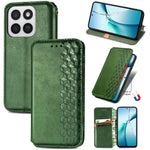 Phone Case for Honor 400 Smart 5G / 400 Smart 4G / X7d 4G / X7d 5G Rhombus Imprint PU Leather Wallet Phone Cover