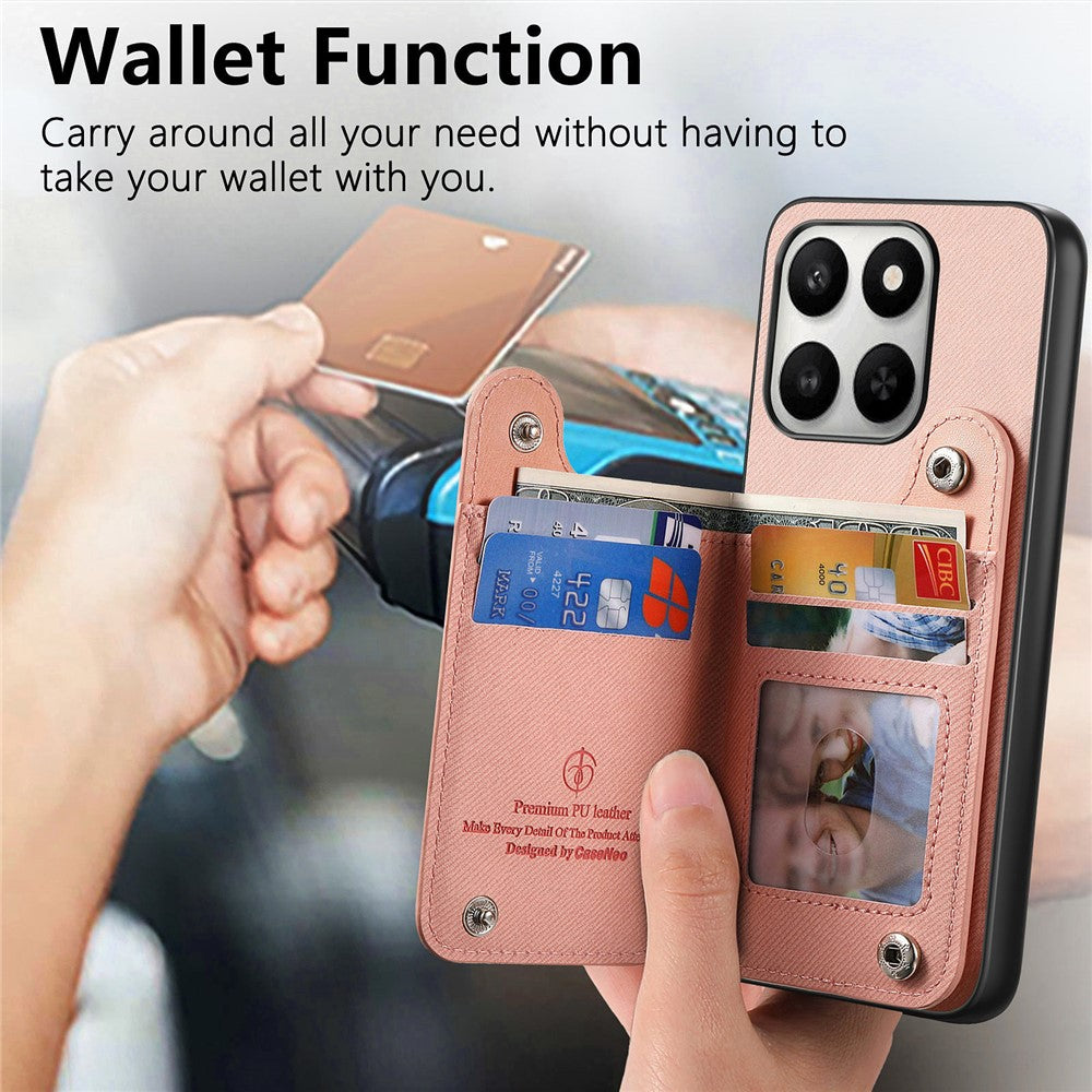Phone Case for Honor 400 Smart 5G / 400 Smart 4G / X7d 4G / X7d 5G RFID Blocking Card Holder Jeans Cloth Texture Leather Back Cover with Elastic Wristband
