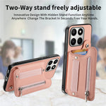 Phone Case for Honor 400 Smart 5G / 400 Smart 4G / X7d 4G / X7d 5G RFID Blocking Card Holder Jeans Cloth Texture Leather Back Cover with Elastic Wristband