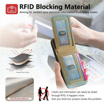 For Oppo Find X9 Pro 5G Case Cloth Texture Leather + PC + TPU RFID Blocking Phone Cover with Card Holder