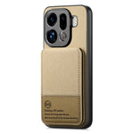 For Oppo Find X9 Pro 5G Case Cloth Texture Leather + PC + TPU RFID Blocking Phone Cover with Card Holder