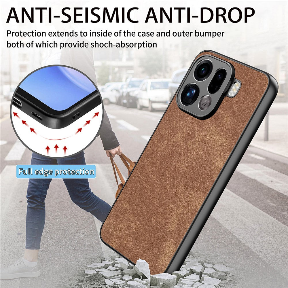 For Oppo Find X9 Pro 5G Case Shockproof Slim Retro Leather Phone Back Cover