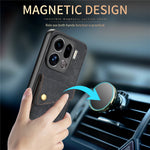 For Oppo Find X9 Pro 5G Case with Card Holder Kickstand Leather Phone Back Cover