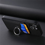 For Oppo Find X9 Pro 5G Case PU Leather Coated PC+TPU Phone Cover with Ring Holder Card Slots