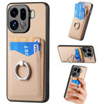 For Oppo Find X9 Pro 5G Case PU Leather Coated PC+TPU Phone Cover with Ring Holder Card Slots