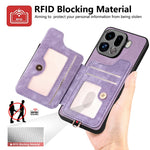 For Oppo Find X9 Pro 5G Retro PU Leather Case Phone Cover with RFID Blocking Card Holder   /   Ring Holder