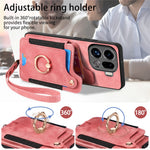 For Oppo Find X9 Pro 5G Retro PU Leather Case Phone Cover with RFID Blocking Card Holder   /   Ring Holder