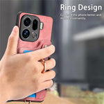 For Oppo Find X9 Pro 5G Retro PU Leather Case Phone Cover with RFID Blocking Card Holder   /   Ring Holder