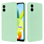 For Xiaomi Redmi A2 4G / A1 4G Soft Liquid Silicone Cell Phone Case Microfiber Lining Anti-Scratch Cover with Strap