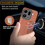 For Oppo Find X9 Pro 5G Case RFID Blocking Carbon Fiber Leather Phone Back Cover with Card Holder