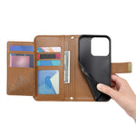 Phone Case for Honor 400 Smart 5G  /  400 Smart 4G  /  X7d 4G  /  X7d 5G Floral Leaf Pattern Multi Card Slots Zipper Leather Phone Cover with Wrist Strap
