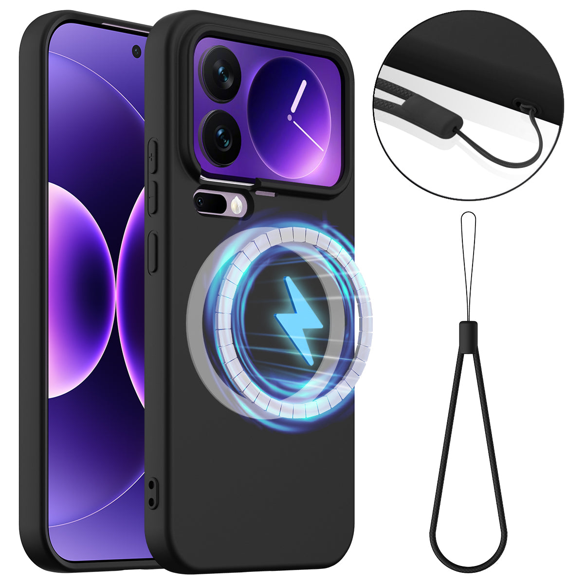 For Xiaomi 17 Pro Magnetic Case Anti-Drop Liquid Silicone Phone Cover