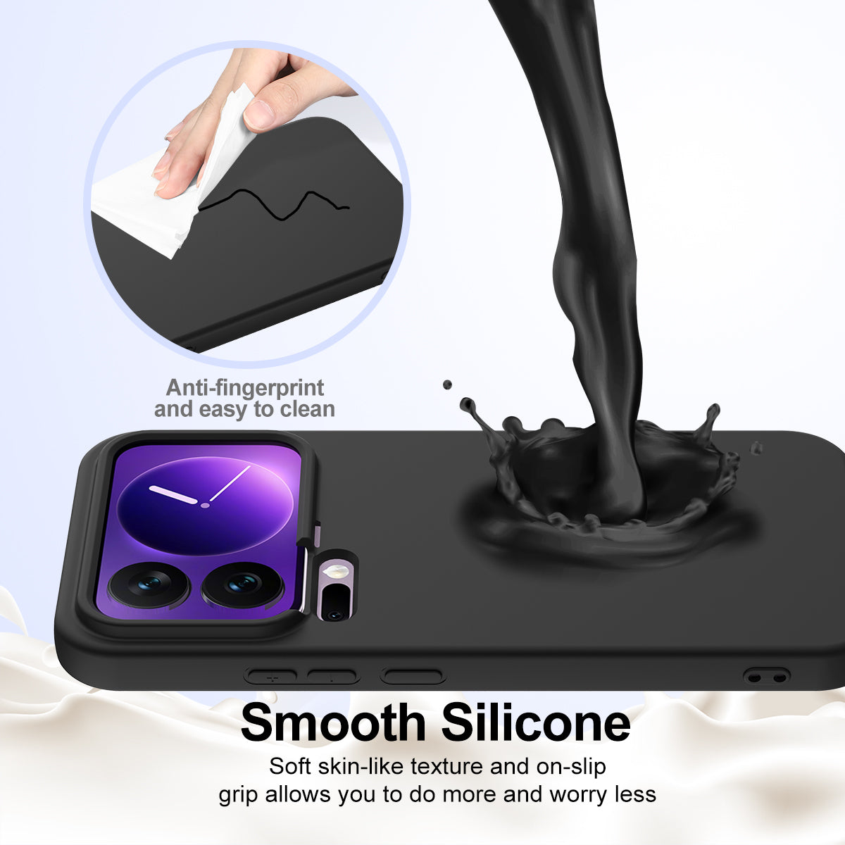For Xiaomi 17 Pro Magnetic Case Anti-Drop Liquid Silicone Phone Cover