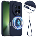 For Honor Magic8 Pro 5G Case Magnetic Case Anti-Drop Liquid Silicone Phone Cover